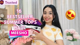 16 Prettiest Meesho Tops try on Haul 💕😍  Isha Vinod Jain [upl. by Anselmo999]