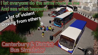 I let everyone do the same route as me and see what happens Canterbury Bus Simulator  Roblox [upl. by Fayre226]