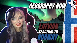 Reacting to Geography Now NORWAY  Girl React [upl. by Annal]