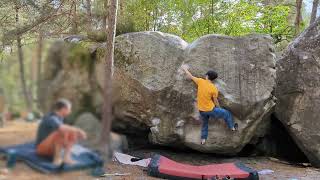 フォンテーヌブロー ボルダリング Roche aux Oiseaux『Action Directe assis』『Uruguay』Fontainebleau bouldering [upl. by Krusche]