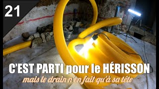 Rénovation ancienne ferme Ep21 Fin canalisation géotextile installation du drain et du hérisson [upl. by Benedicto221]