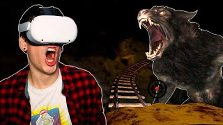 RIDING A HAUNTED ROLLER COASTER IN VR Epic Roller Coasters [upl. by Gawen]