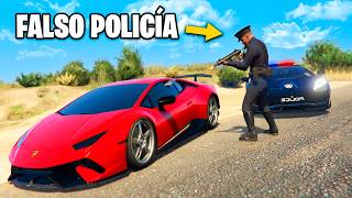 Robando Super AUTOS como FALSO POLICIA en GTA 5 [upl. by Arty]