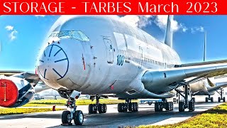 Airplane Graveyard Storage amp Retirment  Tarmac Aerosave  Tarbes  March 2023 [upl. by Diogenes963]