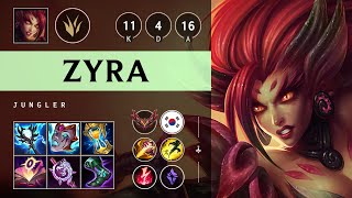 Zyra Jungle vs Xin Zhao Rampage  KR Grandmaster Patch 1421 [upl. by Ashmead]