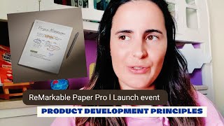 reMarkable Paper Pro Launch event Product Principles [upl. by Larrad]