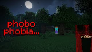 1 Guy with PHOBOPHOBIA vs scary minecraft mods [upl. by Adnima818]