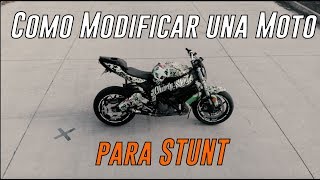 Como Modificar una moto para Stunt [upl. by Ahsikahs962]