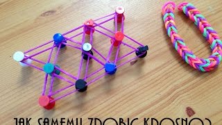 Jak zrobić krosno  tutorial  Rainbow Loom [upl. by Inafit]