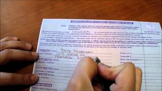 How To Fill out a New Jersey vehicle title when buying or selling a car [upl. by Airehc]