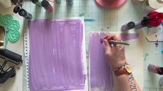 How To Make Monochromatic Backgrounds with Paints and Stencils [upl. by Norris921]