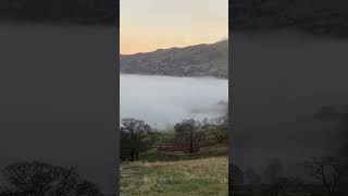 Fog over the lake Ullswater Lake District Glenridding [upl. by Hako]