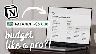 ULTIMATE Personal Finance Tracker budget expenses debt tracker  Notion Template Tour [upl. by Rehttam]