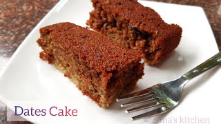 Dates Cake  Easy Dates Cake without Oven  Soft and Spongy Dates Cake  Sanas kitchen [upl. by Hanschen]