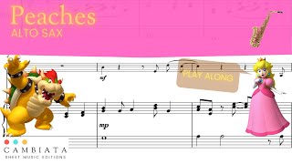 Peaches  Solo alto sax and piano Play Along [upl. by Tunk467]