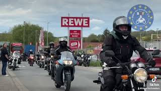 Abfahrt zur Ausfahrt beim Anlassen der Spessart Biker in Bad Orb 24042025 [upl. by Chaim857]