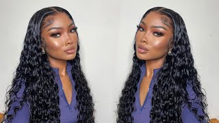 THE PRETTIEST 😍 Loose Deep Wave Frontal Wig Install  Best Curly Hair For Fall  Ft Wiggins Hair [upl. by Baptlsta285]