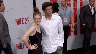 Larsen Thompson and Gavin Casalegno quotMile 22quot World Premiere Black Carpet [upl. by Dihgirb646]