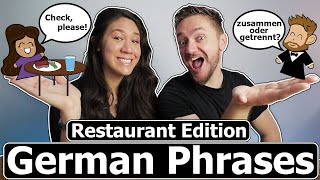 5 German Phrases to Use in a Restaurant Ordering Food Paying the Bill [upl. by Novhaj377]