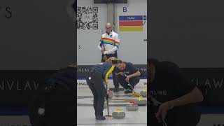 quotThats an amazing stone from Kimquot Kim Catteceur🇧🇪 🥌 curling highlightreel sports [upl. by Ingunna]