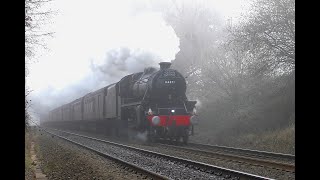 Stanier Black 5 44871  West Dean Wiltshire 2nd December 2023 [upl. by Raul293]