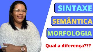 MORFOLOGIA SINTAXE e SEMÂNTICA os PILARES da LINGUAGEM EXPLICADOS de forma SIMPLES e OBJETIVA [upl. by Benisch]