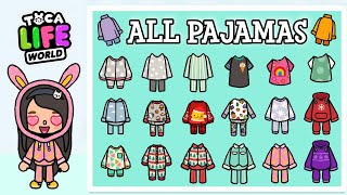 ALL PAJAMAS IN TOCA LIFE WORLD 😱😍  TOCA BOCA  NecoLawPie [upl. by Sidoney]