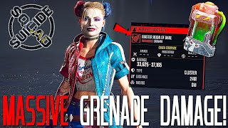 Harley Quinn quotGRENADE BUILDquot does MASSIVE DAMAGE  Suicide Squad Game [upl. by Whyte]