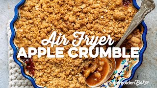 Easy Air Fryer Apple Crumble so delicious  Supergolden Bakes [upl. by Annyrb]