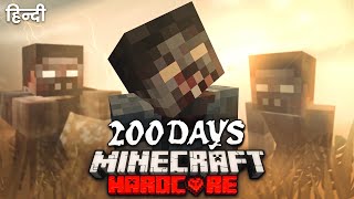 I Survived 200 Days in Zombie Wasteland in Minecraft Hardcore हिंदी [upl. by Boswell]