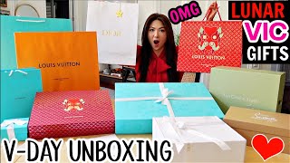 UNBOXING VALENTINESS DAY amp LUNAR GIFTS FROM DIOR LOUIS VUTTION VAN CLEEF TIFFANY CLB  CHARIS❤️ [upl. by Aeret312]