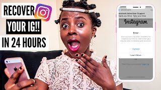 How I got back MY DISABLED DELETED DEACTIVATED INSTAGRAM ACCOUNT in Less than 24 hours  ONR [upl. by Harl]