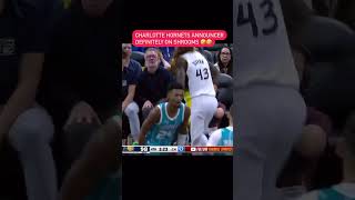 Charlotte Hornets Announcer Is HILARIOUS shorts nba [upl. by Ahseital]