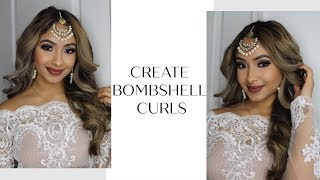 HOW TO CREATE BOMBSHELL CURLS  ALLUREBYHAMSHA [upl. by Ranip]