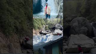 A Hidden Scenic Waterfall In Himachal Pradesh ⛰️  grahanvillage shorts waterfall trek nature [upl. by Anowahs]