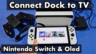 Nintendo Switch How to Connect Dock to TV step by step [upl. by Adnohryt]