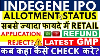 INDEGENE IPO ALLOTMENT STATUS • DIRECT LINK HOW TO CHECK • LATEST GMP TODAY amp LISTING STRATEGY [upl. by Eelahc974]