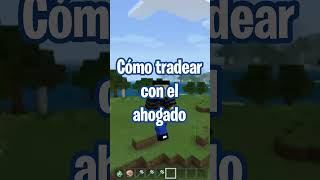 Cómo intercambiar TRIDENTE con el AHOGADO en Minecraft Bedrock [upl. by Ueihtam]