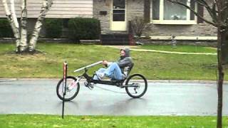 First ride on my homebuilt LWB recumbent [upl. by Nichani]