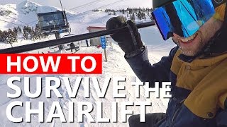 How To Survive the Chairlift  Beginner Snowboarding [upl. by Elleoj]