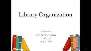 Library Organization [upl. by Devina399]