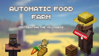 How to get unlimited food and fully automatic minecraftsurvival minecrafttutorial villagers [upl. by Ahsiket600]