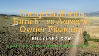 Northern California Ranches 20 Acres for Under 25k w Owner Financing  Billylandcom [upl. by Zednanref]