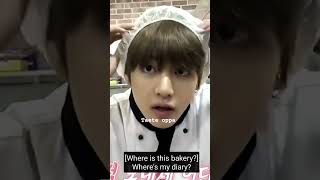 Baker Taetaes cute shoulder dance🤣 v taehyung [upl. by Towbin]