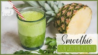 Smoothie gegen Wassereinlagerungen  Entwässern mit natürlichen Lebensmitteln [upl. by Nosidda]