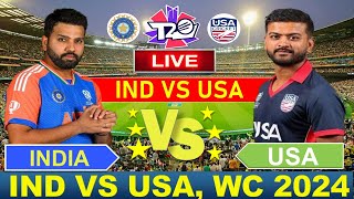 🔴Live INDIA vs USA T20 WC 2024 Live Cricket Match Today  IND vs USA indvsusa cricketlive [upl. by Vidovic]