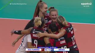 SESC FLAMENGO X BARUERI  SUPERLIGA FEMININA 2324 ❤❤❤AMO VÔLEI🏐🏐🏐 [upl. by Elicul]