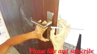 Double Handle Door Lock Fitting  Door lock Installation [upl. by Ttam319]