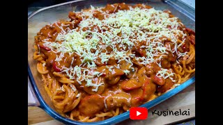 CREAMY AND CHEESY SPAGHETTI  THE BEST FILIPINO STYLE SPAGHETTI [upl. by Yra784]