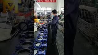 Butterfly Valve machine butterflyvalve valve worldsvalve worlds chinafactory valvefactory [upl. by Apthorp945]